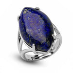Mørkeblå lapis lazuli ring