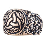Odin horn ring bronze