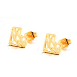 Origami af gyldne ræve øreringe
