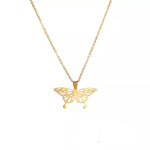 Origami sommerfugl halskæde Guld 1001 Smykker