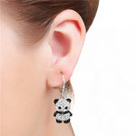 Panda diamant øreringe