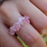 Perle rosakvarts ring