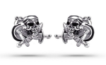 Pirat kranie øreringe sølv