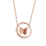 Ring sommerfugl halskæde 1001 Smykker