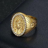 Signet ring Jesus guld