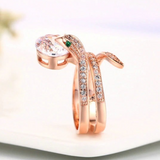 Slange ring rosaguld diamant smykke