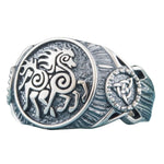 Sleipniren symbol ring sølv
