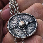 Sølv halskæde Vikingeskjold