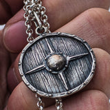 Sølv halskæde Vikingeskjold