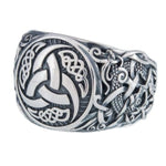 Sølv ring med Odins horn