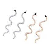 Sølv slange Punk stil øreringe