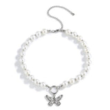 Sommerfugl kulturperle halskæde 1001 Smykker