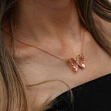 Sommerfugle halskæde i glas 1001 Smykker