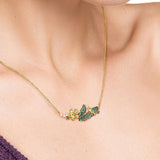 Sommerfugle halskæde i guld 1001 Smykker