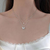 Sommerfugle halskæde i sølv 1001 Smykker