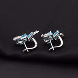 Sommerfugle øreringe blå topas