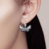 Sommerfugle øreringe sterling sølv