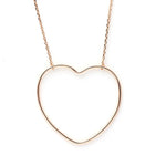 Stor hjerte halskæde Guld 1001 Smykker