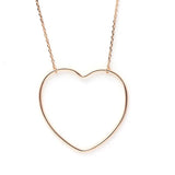 Stor hjerte halskæde Guld 1001 Smykker