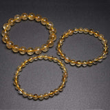 Stort citrinperler armbånd