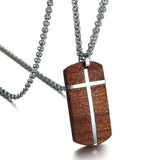 Stort kors halskæde træ mand