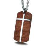 Stort kors halskæde træ