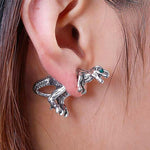 T-rex øreringe sølv