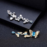 Topas sommerfugl øreringe med vedhæng