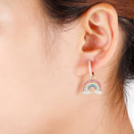 Trendy regnbue øreringe