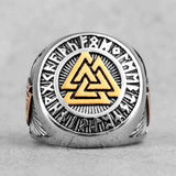 Valknut emblem ring