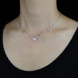 Zirkonium sommerfugl halskæde 1001 Smykker