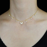 Zirkonium sommerfugl halskæde 1001 Smykker