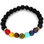 7 chakra armbånd sten