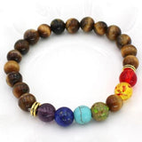 7 chakra armbånd sten