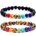 7 chakra armbånd sten