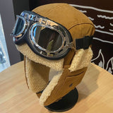 90’er pelshat Med briller