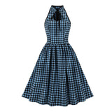 Ærmeløs rockabilly-kjole Blå / S