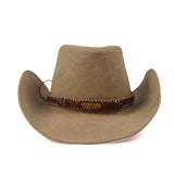 Beige læder cowboyhat