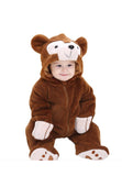 Bjørn Kigurumi til baby Brun / 3 MÅNEDER (58-65 CM)