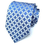 Blå og sølvternet slips