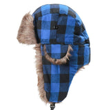 Blå pelshue med tern Standardtitel