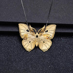 Blå topas sommerfugl halskæde 1001 Smykker