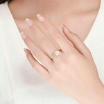 Blomster ring af perlemor