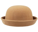 Bowlerhat til dame Beige