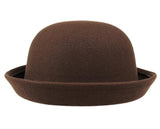 Bowlerhat til dame Brun
