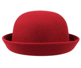 Bowlerhat til dame Rød