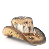 Cowboyhat i amerikansk indianerstil Beige