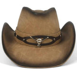 Cowboyhat i læder af høj kvalitet Standardtitel