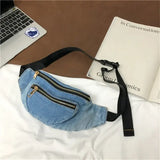 Denim bæltetaske