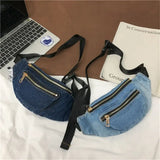 Denim bæltetaske